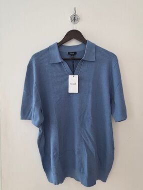 Blue Reiss Knit Polo NWT